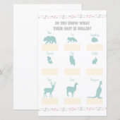 Avontuur Naam Mijn Baby shower Spel (Voorkant / Achterkant)