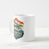 Avontuur Neemt Een Vliegende Vorm Retro Vliegtuig Koffiemok (Voorkant links)