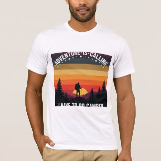 Avontuur noemt camping wandelen Natuur Sunset T-shirt