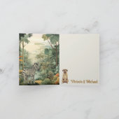 Avontuur Oerwoud Dieren Baby shower Bedankkaart (Binnen)