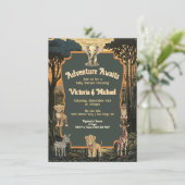 Avontuur Oerwoud Dieren Baby shower Kaart (Staand voorkant)