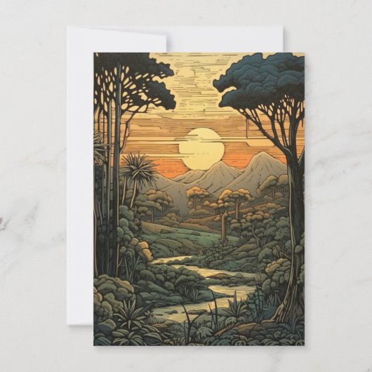 Avontuur Oerwoud Dieren Baby shower Kaart (Achterkant)