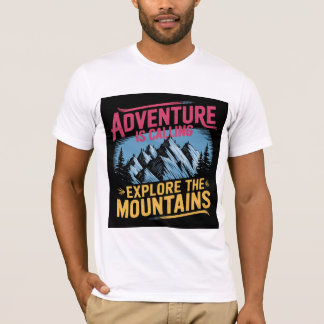 Avontuur Ontdek de bergen Design T-shirt