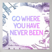  avontuur Ontdek het reizen van de Kaart Poster (Voorkant)