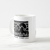 Avontuur Ontdek meer en minder zorgen Koffiemok (Voorkant links)