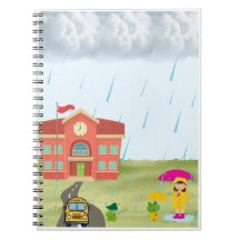 Avontuur op een regenachtige schooldag met kikkers