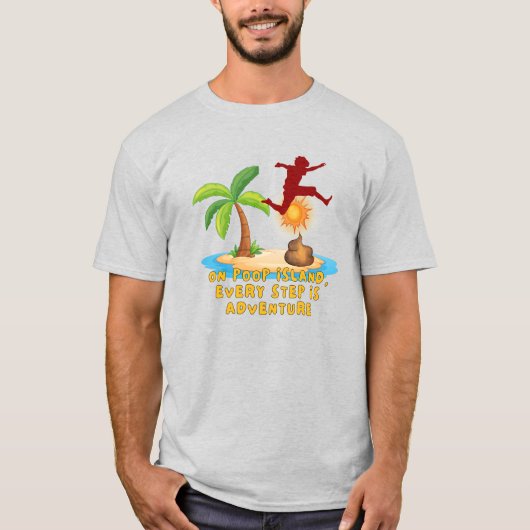 Avontuur op Poop Island T-shirt (Voorkant)