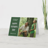 Avontuur Pap | Groene foto Happy Vaderdag Kaart (Voorkant)