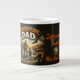 Avontuur Papa T-shirt – Vintage Outdoor Kamperen Grote Koffiekop