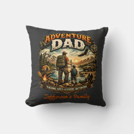 Avontuur Papa T-shirt – Vintage Outdoor Kamperen Kussen