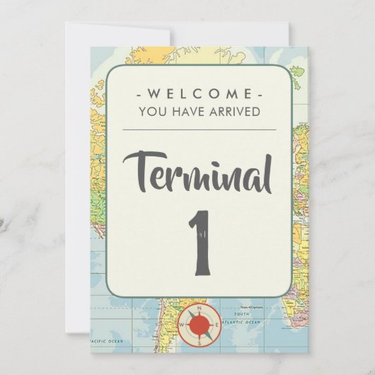 avontuur | Reis | Kaart met tabelnummer (Voorkant)