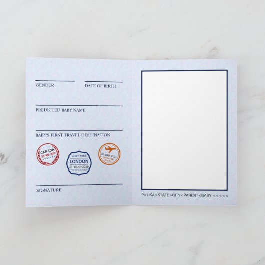 avontuur | Reis | Paspoort Bedankkaart (Binnen)