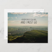Avontuur roept en ik moet gaan Briefkaart (Voorkant / Achterkant)