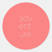 avontuur ronde sticker (Voorkant)