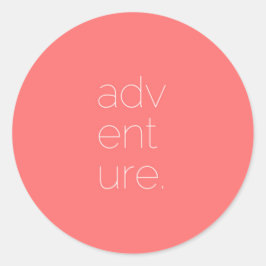 avontuur ronde sticker