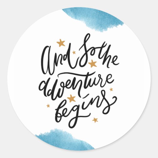 avontuur ronde sticker (Voorkant)