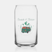 Avontuur samen sinds | Bruiloft Monogram Blikvorm Glas (Voorkant)