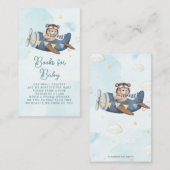 Avontuur Schattige Beer Blue Plane Boeken voor Bab Informatiekaartje (Voorkant / Achterkant)