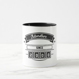 Avontuur sinds [Jaar] op maat gemaakte koffie Mok
