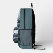 Avontuur - Sneeuwrijke bergen in de mist, op maat Bedrukte Rugzak (Rechts)