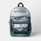 Avontuur - Sneeuwrijke bergen in de mist, op maat Bedrukte Rugzak (Voorkant)