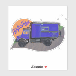 Avontuur sticker op het land