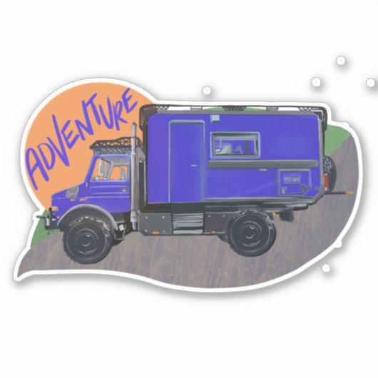 Avontuur sticker op het land (Voorkant)