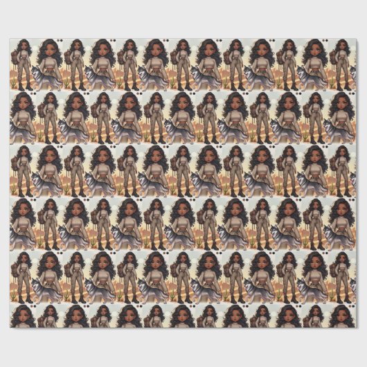 Avontuur & Stijl Wolf Cadeaupapier (Vlak)