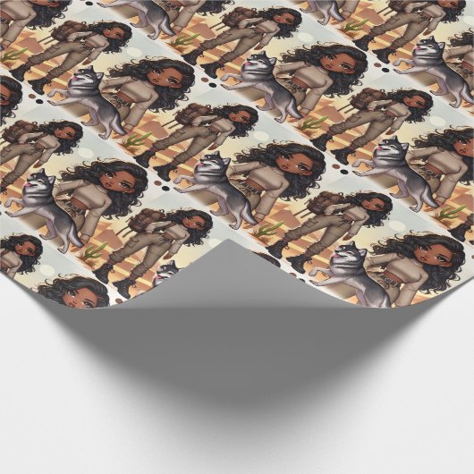 Avontuur & Stijl Wolf Cadeaupapier (Hoek)