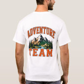 🏔️ Avontuur Team Personeel Typografie 👕 T-shirt (Achterkant)