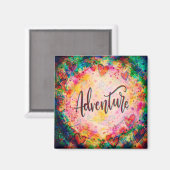 Avontuur  Trendy Fun ONE WORD Inspirivity Magneet (Voorkant / Achterkant)