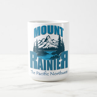 Avontuur typografie Mount Rainier | Woord Kunst De Koffiemok
