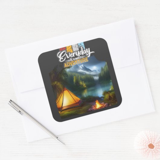 Avontuur uit vierkante sticker (Envelop)