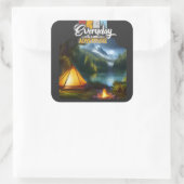 Avontuur uit vierkante sticker (Tas)