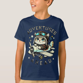 Avontuur van een schattige kat – Voor kleine drome T-shirt