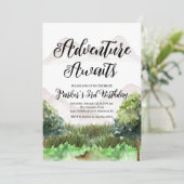 Avontuur Verjaardag, Camping, Berg Kaart (Staand voorkant)