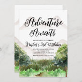 Avontuur Verjaardag, Camping, Berg Kaart (Voorkant / Achterkant)