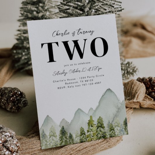 Avontuur Verjaardag uitnodiging | Bergen verjaarda