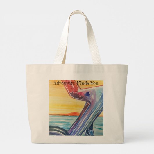 Avontuur vindt je grote tote bag (Achterkant)