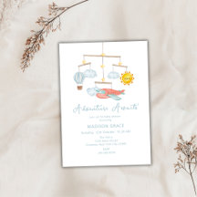 Avontuur Vliegtuig Heet Lucht Ballon Baby Shower