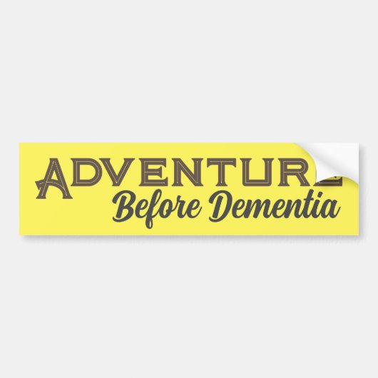 Avontuur voor dementie Bumpersticker (Voorkant)
