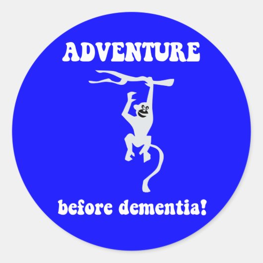 avontuur voor dementie ronde sticker (Voorkant)