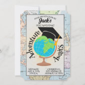 Avontuur wacht afstudeerfeest uitnodiging (Voorkant)