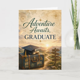 Avontuur wacht afstudeerkaart kaart