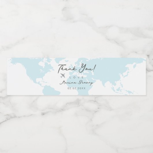 Avontuur wacht, Baby Boy Beer in Vliegtuig Waterfles Etiket (Enkel label)