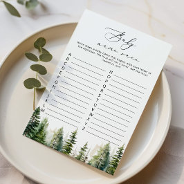 Avontuur wacht baby naam race baby shower spel