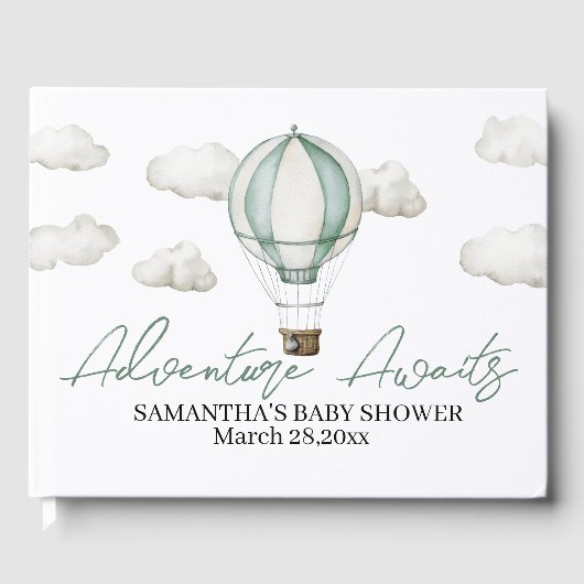Avontuur Wacht Baby Shower Gastboek Gastenboek (Voorkant)