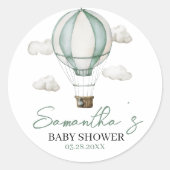 Avontuur Wacht Baby Shower Sticker (Voorkant)