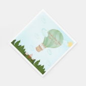 Avontuur wacht | Baby shower van heteluchtballon Servet (Hoek)