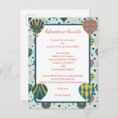 Avontuur wacht ballon Sage geboorte aankondiging (Voorkant / Achterkant)